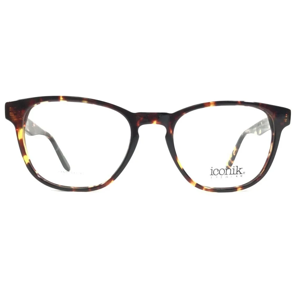 Iconik Eyeglasses Frames Kaylen C02 Brown Tortoise Square Full Rim 49-19-145